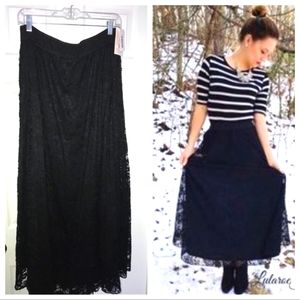 NWT LuLaRoe Lucy Skirt - Black Lace